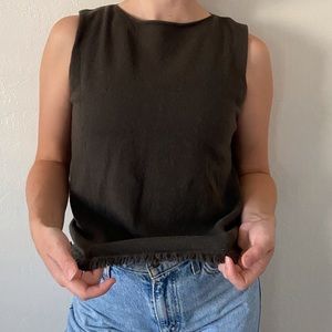 OCT 10 CLOSING Gentryportofino Fringed Wool Top